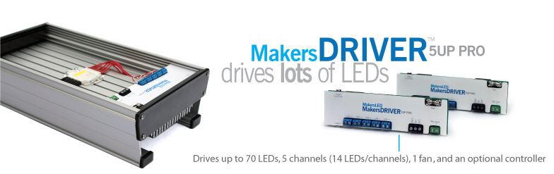 MakersDRIVER 5Up PRO Drives up to 70 3v LEDs